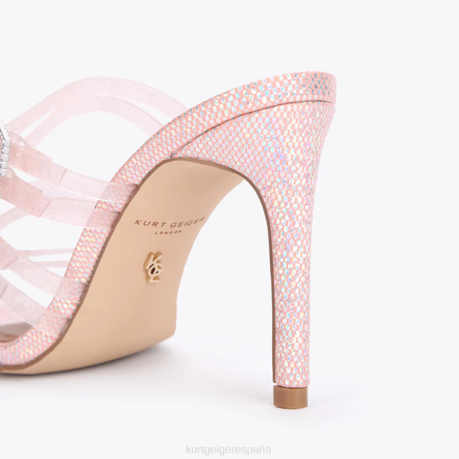 Kurt Geiger mujer mules de vinilo london pierra 2LPR380 | calzados Rosa palido